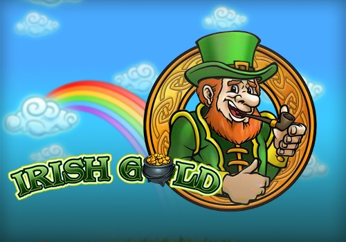 Irish Gold spel interface met gouden accenten en Ierse themaelementen